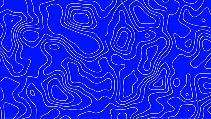 white topographic lines on blue background, contour lines wallpaper 4k 	

