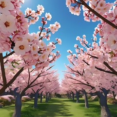 sakura blossom  in spring