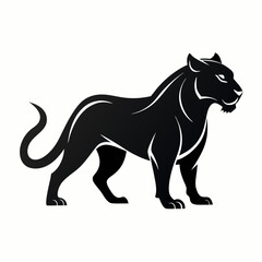 Fototapeta premium Black panther silhouette 