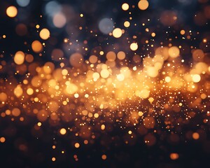 Fototapeta premium A beautiful and glowing image of abstract golden bokeh light