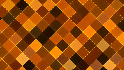 Luxury abstract dark golden brown background squares pattern design 4k
