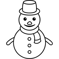 snowman with a scarf