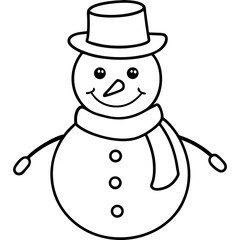 snowman on a white background