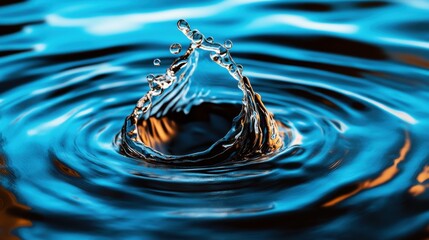 Water in motion with ripples and small splash, subtle movement and high detail