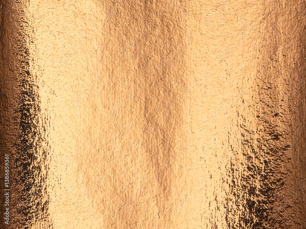 Poster copper foil background with a polished, golden texture. shiny, glittering surface creating a retro, 