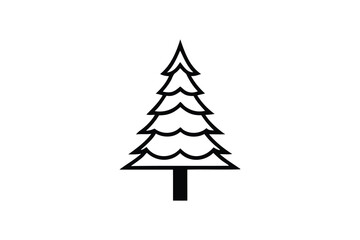 Obraz premium Fir tree icon vector