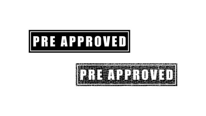 Obraz premium Pre approved stamp, black isolated silhouette