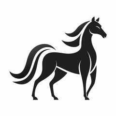 Fototapeta premium Minimalist horse silhouette