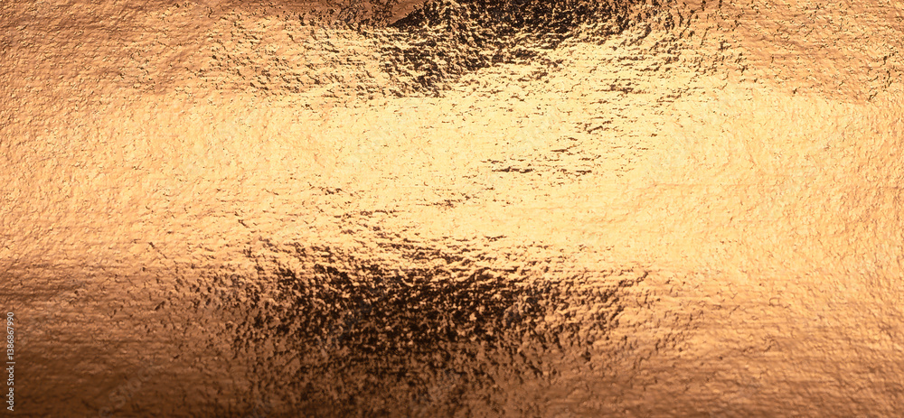 Poster copper foil background with a sleek, pearlescent texture. gold and metallic tones creating a shimmer