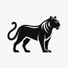 Obraz premium Minimalist tiger silhouette 