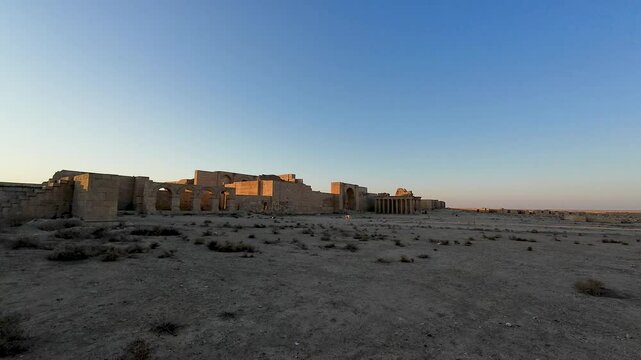 Ancient Ruins in Desert Landscape, Hatra Iraq