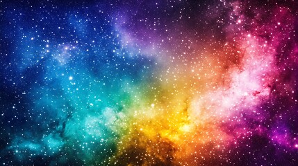 Obraz premium Colorful galaxy filled with shimmering stars and vibrant hues capturing the essence of space