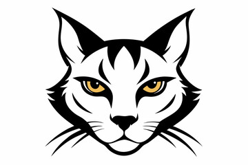 lynx eye silhouette vector line art illustration
