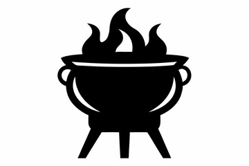 ancient brazier silhouette vector illustration