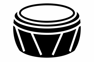 ocean drum silhouette vector illustration
