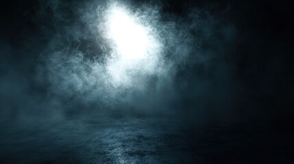Fototapeta premium Mysterious Smoky Atmosphere: Dark Background with Light