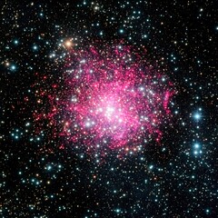 Fototapeta premium A beautiful cluster of stars shining brightly in the vast night sky displaying cosmic wonder