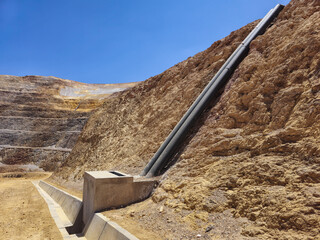 Construction process of water supply lines with HDPE pipes