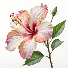 Fototapeta premium pink lily isolated on white background