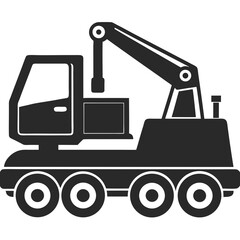 Construction Vehicles icon silhouette vector illustration