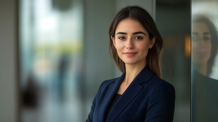 Naklejka premium beautiful business employee background, generative ai