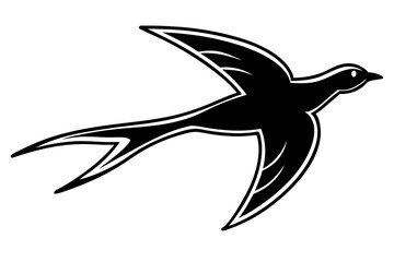 Sabrewing bird silhouette vector illustration