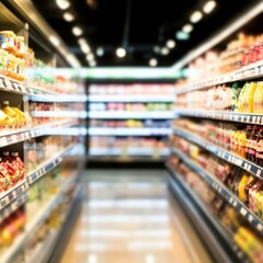 Naklejka premium shopping in supermarket