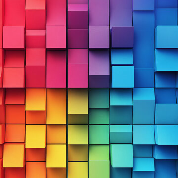 Abstract vector background with color rainbow squares
