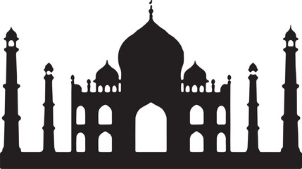 Taj Mahal Silhouette Vector – Iconic Indian Landmark Clipart
Black Taj Mahal Outline – Historic Monument Vector Graphic
Taj Mahal Silhouette Art – Mughal Architecture Vector Design
