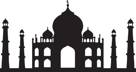 Taj Mahal Silhouette Vector – Iconic Indian Landmark Clipart
Black Taj Mahal Outline – Historic Monument Vector Graphic
Taj Mahal Silhouette Art – Mughal Architecture Vector Design
