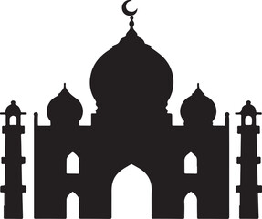 Taj Mahal Silhouette Vector – Iconic Indian Landmark Clipart
Black Taj Mahal Outline – Historic Monument Vector Graphic
Taj Mahal Silhouette Art – Mughal Architecture Vector Design
