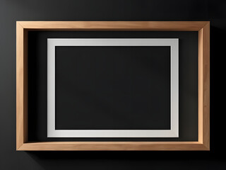 Minimalist Frame Design: A striking image that showcases the interplay of layers, with a wooden frame embracing a white frame set against a stark background.