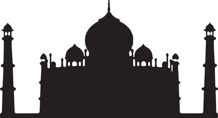 Taj Mahal Silhouette Vector – Iconic Indian Landmark Clipart
Black Taj Mahal Outline – Historic Monument Vector Graphic
Taj Mahal Silhouette Art – Mughal Architecture Vector Design
