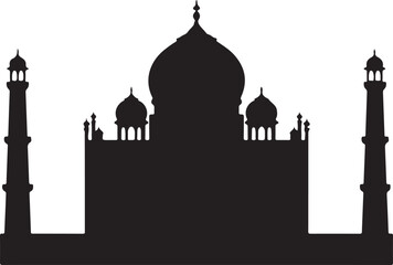 Taj Mahal Silhouette Vector – Iconic Indian Landmark Clipart
Black Taj Mahal Outline – Historic Monument Vector Graphic
Taj Mahal Silhouette Art – Mughal Architecture Vector Design
