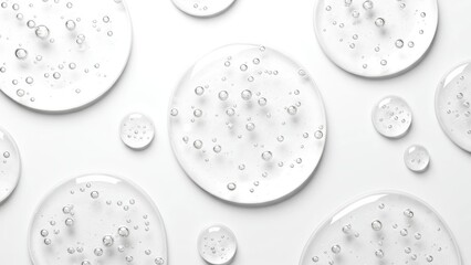 Serum With Air Bubbles On White Surface
