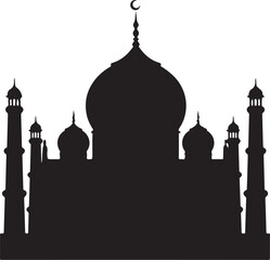 Taj Mahal Silhouette Vector – Iconic Indian Landmark Clipart
Black Taj Mahal Outline – Historic Monument Vector Graphic
Taj Mahal Silhouette Art – Mughal Architecture Vector Design
