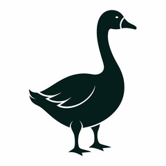 Goose silhouette vector illustration