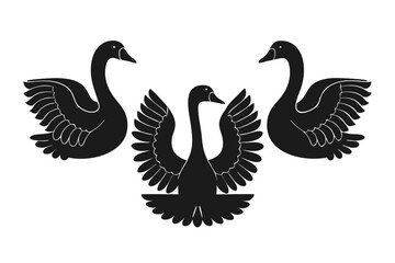 Goose silhouette vector illustration