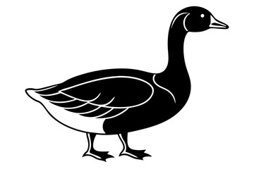 Goose silhouette vector illustration