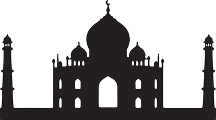 Taj Mahal Silhouette Vector – Iconic Indian Landmark Clipart
Black Taj Mahal Outline – Historic Monument Vector Graphic
Taj Mahal Silhouette Art – Mughal Architecture Vector Design

