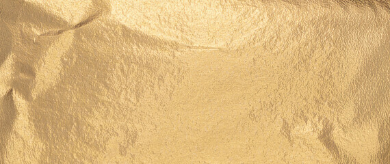Gold foil background with soft matte texture and glistering finish. Long horizontal banner with...