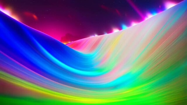 Abstract and vibrant colorful waves, evoking a sense of dynamism and energy. The image showcases a fluid, artistic representation