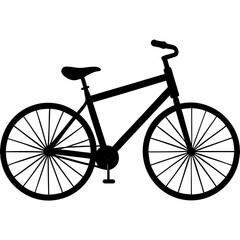 Vintage bicycle silhouette vector illustration isolated on white background