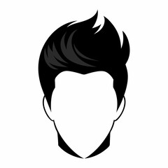 Men Hairstyles silhouette vector illustration