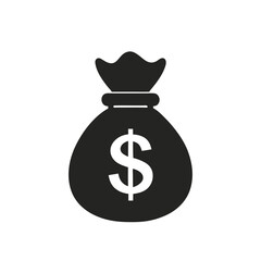 money bag icon dollar sign black silhouette finance.eps