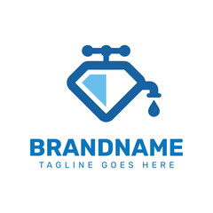 Diamond Faucet Tap Plumbing Logo, symbolizing premium quality, precision, and reliable plumbing solutions