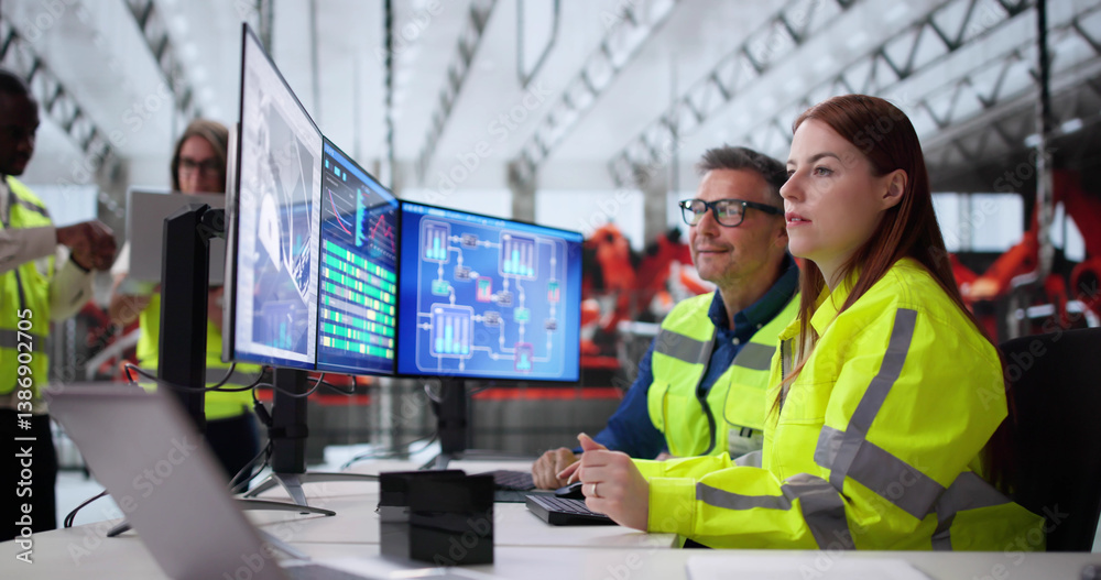 Poster engineer monitors electric car production using scada system