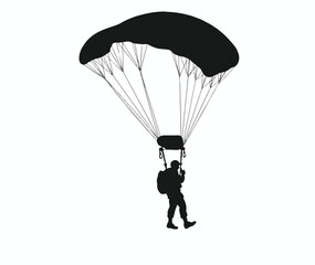 Soldier & Paratrooper Silhouette Set