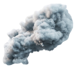 Carbon pollution realistic clouds cutout transparent backgrounds 3d render png transparent background