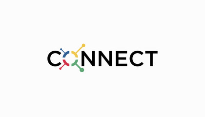 Connect With Letter O Logo Design Template Elements